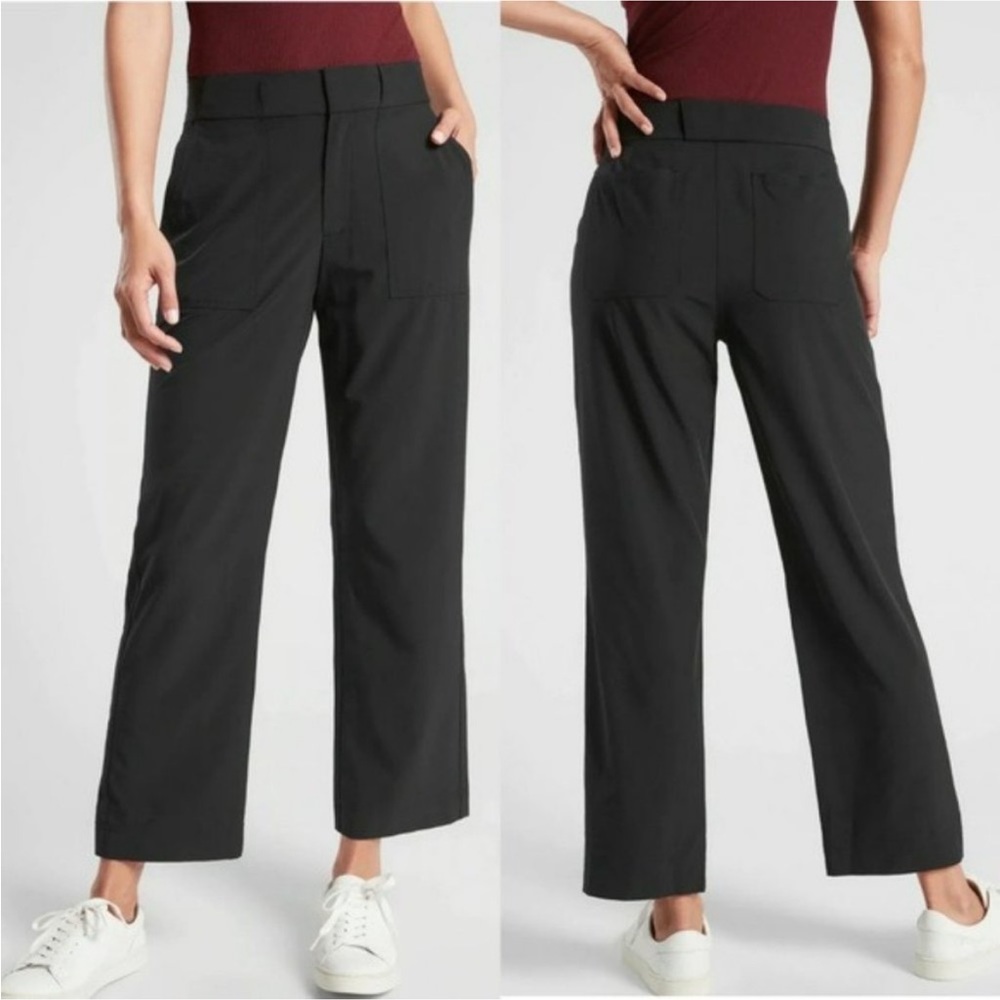 Athleta Tribeca Utility Crop Pant Black 8